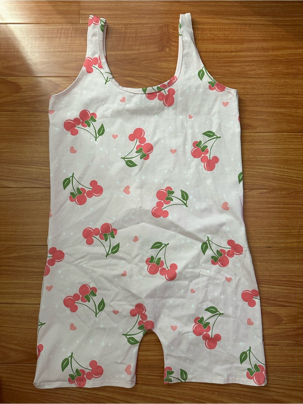 Wild Rich Kids Pink Mickey Cherry Print Sleeveless Romper